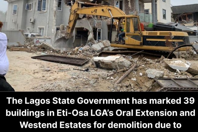 Lagos Govt Marks 39 Buildings for Demolition Over Ikota River Encroachment