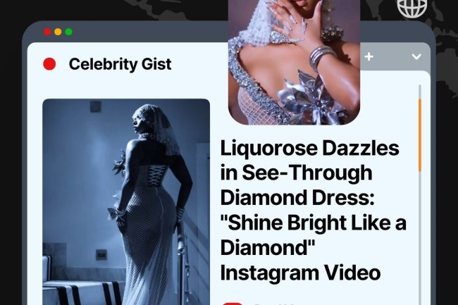 Liquorose Dazzles in See-Through Diamond Dress: "Shine Bright Like a Diamond" Instagram Video