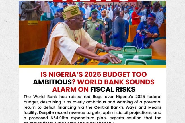 Is Nigeria’s 2025 Budget Too Ambitious? World Bank Sounds Alarm on Fiscal Risks