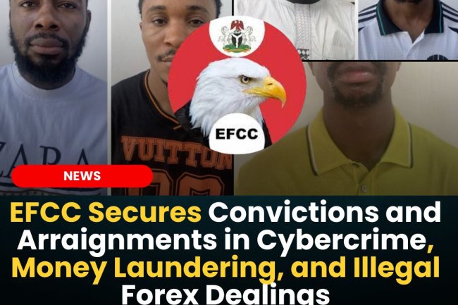 EFCC Secures Convictions and Arraignments in Cybercrime, Money Laundering, and Illegal Forex Dealings