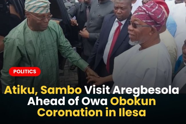 Atiku, Sambo Visit Aregbesola Ahead of Owa Obokun Coronation in Ilesa