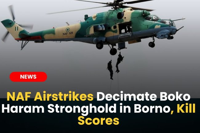 NAF Airstrikes Decimate Boko Haram Stronghold in Borno, Kill Scores