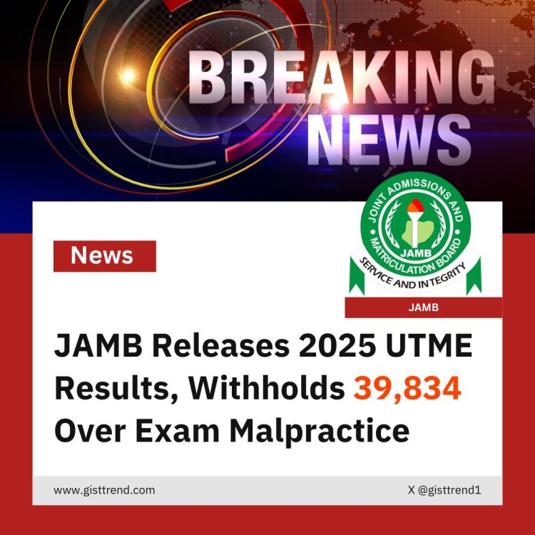 JAMB Releases 2025 UTME Results, Withholds 39,834 Over Exam Malpractice