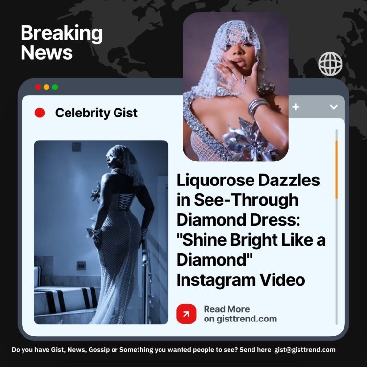 Liquorose Dazzles in See-Through Diamond Dress: "Shine Bright Like a Diamond" Instagram Video