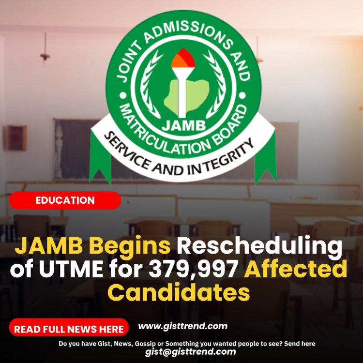 JAMB Begins Rescheduling of UTME for 379,997 Affected Candidates