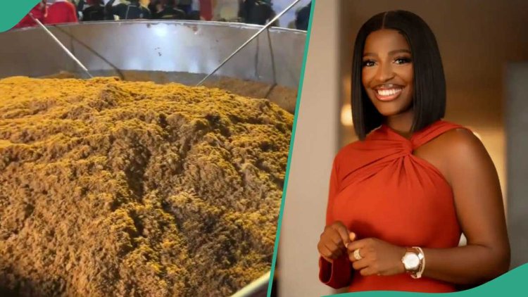 Akwa Ibom first lady designate reacts as Hilda Baci completes world record bid for largest pot of jollof rice