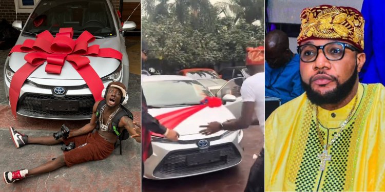 ‘I’m not happy about it’ – E-Money scolds Carter Efe for destroying car gift